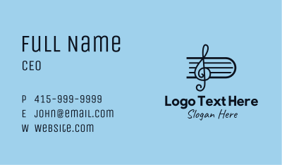 Sheet Music Clef Business Card Image Preview