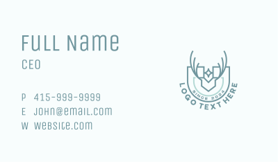 Deer Shield Crest Business Card Image Preview