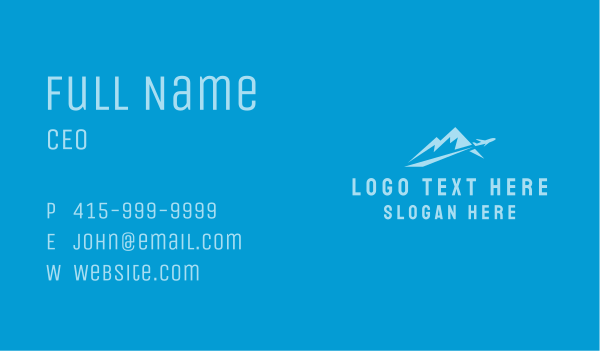 Airplane Mountain Summit Business Card Design Image Preview