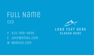 Airplane Mountain Summit Business Card Image Preview