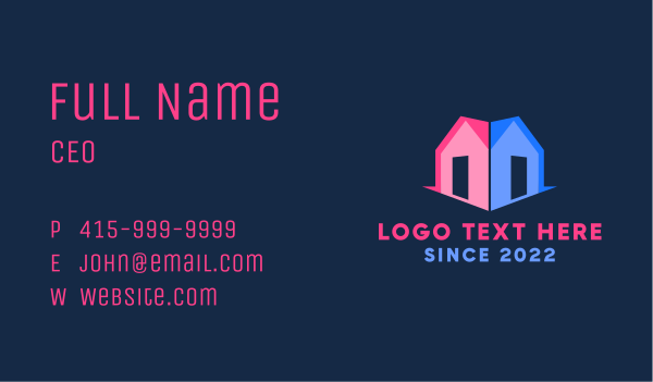 Multicolor Housing Realty  Business Card Design Image Preview