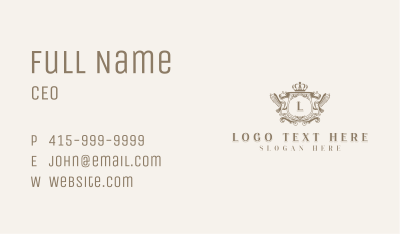 Royal Owl Heraldry Business Card Image Preview