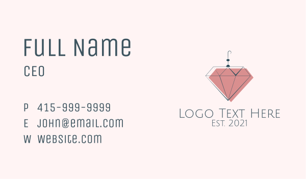 Elegant Diamond Earring  Business Card Design Image Preview