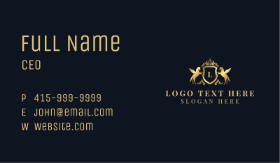 Luxury Shield Pegasus Business Card Image Preview