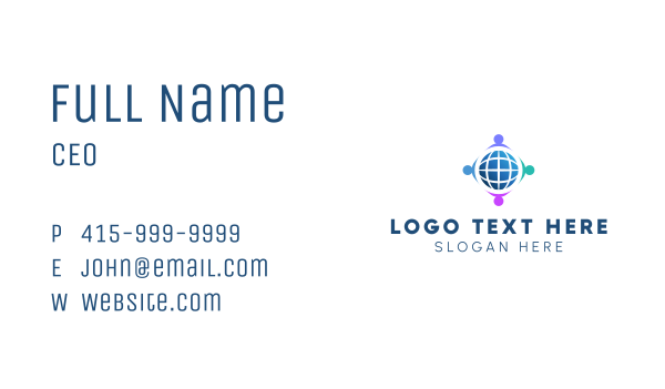 World Crowdsourcing Team Business Card Design Image Preview