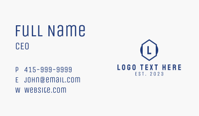 Dealership Company Letter Business Card Image Preview