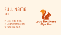 Orange Pet Squirrel Business Card Image Preview