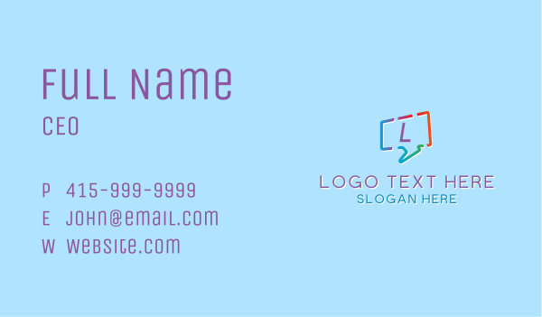 Cyber Messaging Lettermark Business Card Design Image Preview