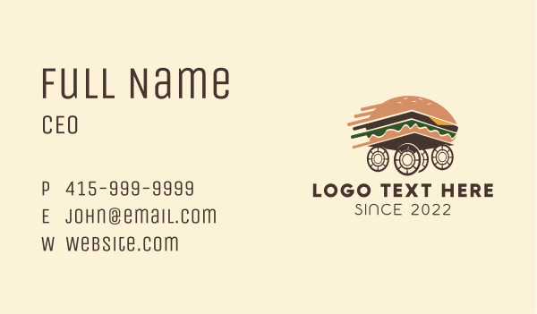 Express Hamburger Delivery Business Card Design Image Preview