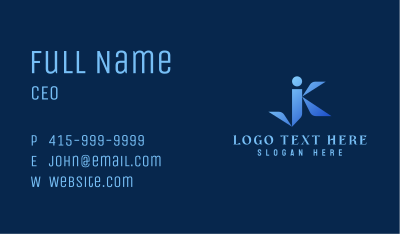 Corporate JK Monogram Business Card Image Preview