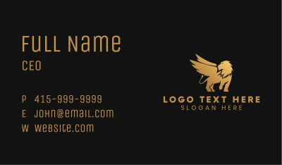 Gradient Gold Griffin Business Card Image Preview