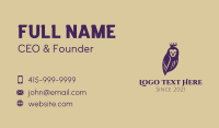 Royalty King Owl Business Card Design