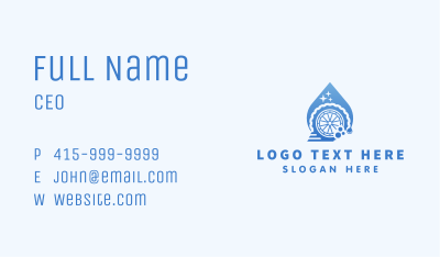Sparkle Tire Droplet Business Card Image Preview