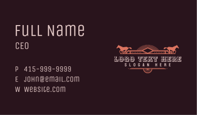Stallion Western Rodeo Business Card Image Preview