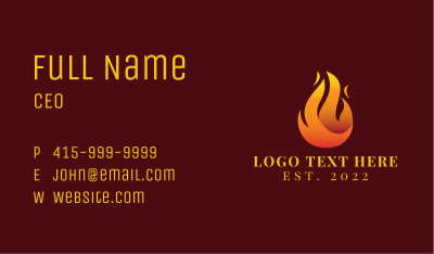 Blazing Fire Flaming  Business Card