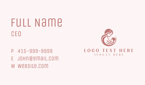 Mother Baby Breastfeeding Business Card Design Image Preview