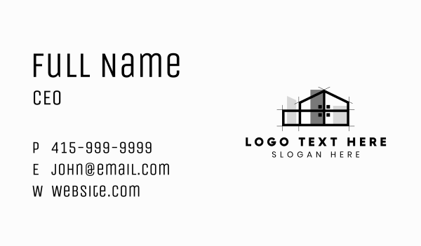 House Property Blueprint  Business Card Design Image Preview