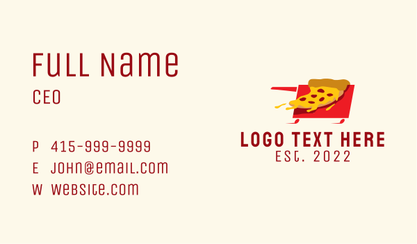 Fast Food Pizza Cart  Business Card Design Image Preview