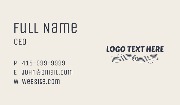 Line Waves Wordmark Business Card Design Image Preview