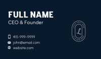 White Oval Business Business Card Design