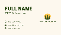 Outdoor Pine Tree Sunset Business Card Image Preview