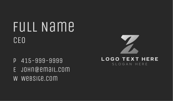 Multimedia Startup Letter Z Business Card Design Image Preview