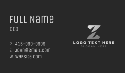 Multimedia Startup Letter Z Business Card Image Preview