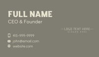 Casual Company Wordmark Business Card Image Preview