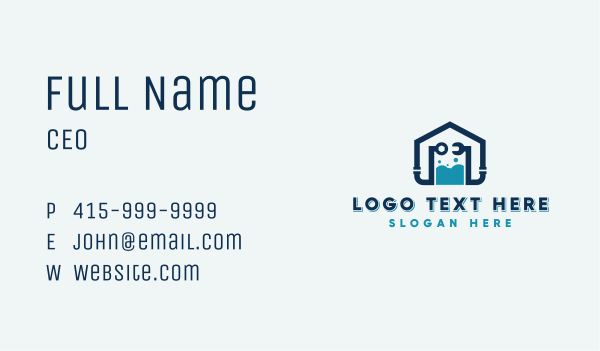 Pipe Plumbing Wrench Business Card Design Image Preview
