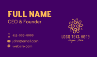 Premium Golden Flower Business Card Preview