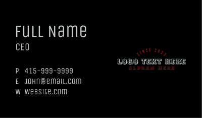 Hipster Business Wordmark Business Card Image Preview