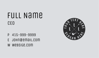 Hipster Tobacco Pipe Emblem Business Card Image Preview