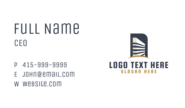 Professional Building Real Estate Business Card Design Image Preview