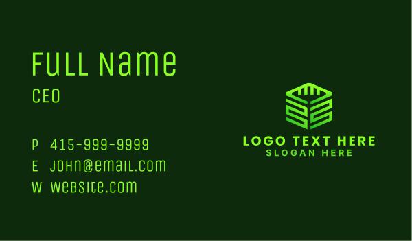 Cube Plant Agriculture Business Card Design Image Preview