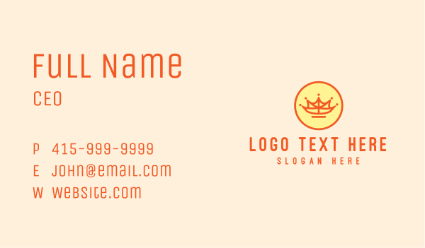 Leaf Crown Outline Business Card Design Image Preview