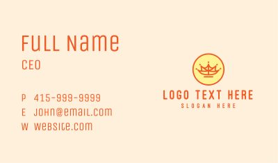 Leaf Crown Outline Business Card Image Preview