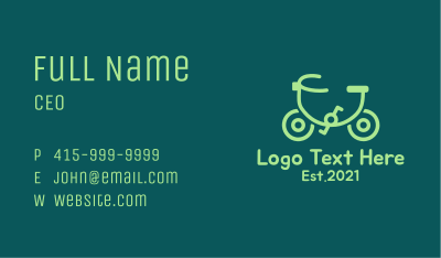 Monoline Eco Bicycle  Business Card Image Preview