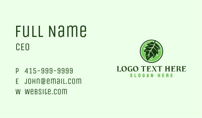 Oak Leaf Emblem Business Card Image Preview