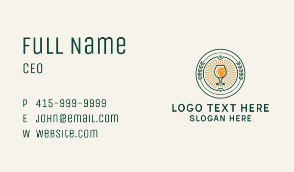 Beer Pub Wreath Business Card Design Image Preview