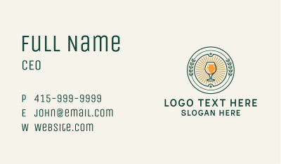 Beer Pub Wreath Business Card Image Preview