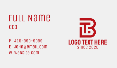Red Digital Application Business Card