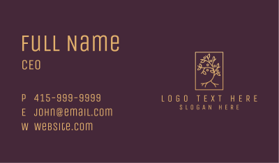 Golden Forest Tree Business Card Image Preview