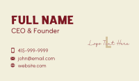 Handwritten Overlap Wordmark Business Card Image Preview