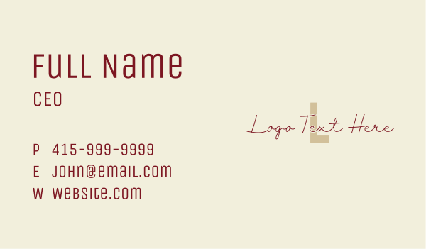 Handwritten Overlap Wordmark Business Card Design Image Preview