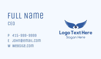 Eye Lens Wings Business Card Image Preview