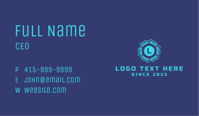 Technology Company Letter  Business Card Image Preview