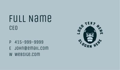 Primate Gorilla Head Business Card Image Preview