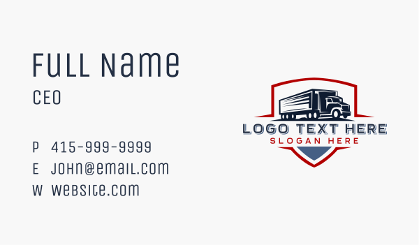 Delivery  Logistics Truck Business Card Design Image Preview