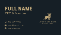 Gold Deer Animal Business Card Image Preview
