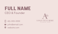 Fashion Floral Letter A Business Card Preview